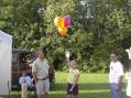 Ready for a QSL balloon launch are:  Bruce - N8BV, Mike - AC4XS, Emily - K4MLE, and Dale - KC8HQS.
