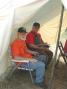 Ham-in-Training Jim Griswold (L) and newly-minted Extra Rick Frye KU0W. (KD7RWJ Photo)