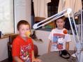 Jonathan and Jacob, future "Junior Ops" getting some "mic time" at a local FM station's Open House.