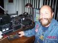 David, W4YD, in QSO on SKN, 2006, in a photo by daughter, Gabriela Johnson.