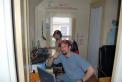 Ron N8MPF in the background , and Dave KC8SCG in the foreground both on the 2m/70cm desk .