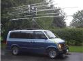 The new W0JT/R station in my driveway just before the start of the contest.