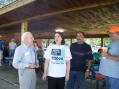 Good fellowship at FD 2006!
<p>
Denise Bode, of the Oklahoma Corporation Commission, visits with Allen Watson-W5ERY (Edmond's Radio Youngster) and on the right EARS President Frank Tassone-AA5GI and Ed-KA8NBG
</p><p>
Visting was a bit brief 'cause the BBQ was ready to eat!</p>