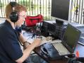 <b>Adam,  KK5HT, kept the key hot making contacts well into the night.</b>