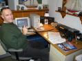 K8BZ at the mic during the SSB contest.  First time ever for a sweep in both CW and SSB.  Thanks to the "rare ones".