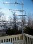 My limited antenna setup.. Cushcraft 4 ele  for 144, 6 ele yagi for 432 (broken.. used a verticle instead) and a homebrew dipole for 220.