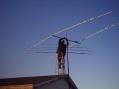 Installing 2 Ele Tribander At 20'. This Ant Really Played Well, A Vast Improvement Over The Wire Antennas. Was Fixed At 75 Degrees All Weekend.