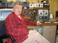 DAN, Ni9Y, holding the J-47 straight key plugged into the AT-1 transmitter.