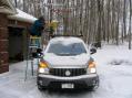 <b> The rover in the driveway on Saturday morning. Hey, it was 50F only a week ago!</b>