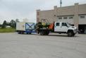 12:15 pm Friday ready to start.  Sheriff's department delivered the tower.