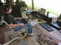 Bobby Lacey, KF4GTA, the computer logging wizzard, operates 20 meter SSB.