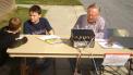 John King, KB3WK, from the Columbia Amateur Radio Association with Alex (facing camera) and Jonathan (both of Troop 944).