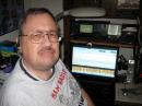 Gary with his Bluetooth headset, Ham Radio Deluxe and IC-756PRO ready for some PSK31 action.