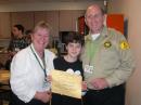 Jonah Levenson, KJ0NAH, age 12, is pictured between his grandmother Naomi Goodkin, WB6OHW, and Norm Goodkin, K6YXH (right) after receiving his CSCE at a VE session in Agoura Hills, California. Jonah’s mother Mari, KA6PTV, is the daughter of Naomi and Norm; she is married to Seth, KC6DFX. They have two daughters: Elly, KG6GMQ, and Mikay, KG6WTB, making the Levensons an all-ham family. That brings the number of hams in the “Goodkin Hamily” to 37, with another planned to marry in later this year.