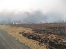 The fire line, as seen from the highway leading into Fort Davis. [B. John McDaniel, KE5PL, Photo]