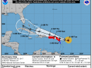 Projected 5-day path of Hurricane Irma. [NOAA graphic]