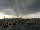 This tornado -- as seen just outside of Pittsburgh -- swept through Western Pennsylvania on March 23, destroying at least 30 homes and damaging another 90. [Photo courtesy of Rebecca Mink and Rabe Marsh, W3TNU]