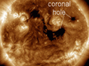 Solar wind flowing from this coronal hole should reach Earth on Oct. 29-30. [Photo courtesy of NASA SDO/AIA]