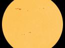 Growing sunspot AR3234 poses an increasing threat for strong M-class solar flares. [Photo courtesy of NASA SDO/HMI]