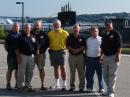 Crew of special event station N9N with the Historic Ship Nautilus. From left: Gil Woodside, WA1LAD; Alan Lisitano, W1LOZ; Rick Castrogiovanni, N1JGR; Don Keith, N4KC; Chuck Motes, K1DFS; Bob Veth, K1RJV, and George Carbonell, N1RMF.