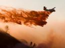 Tankers drop fire retardent on the Loma Fire in Santa Cruz County. [Dan Dawson, KI6ESH, Photo]