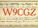 A W9CGZ QSL card from December 15, 1940.