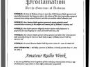 The governor of Alabama has proclaimed  June 23-29 Amateur Radio Week in Alabama.