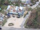 Ariel image showing damage to structures on Little Cayman. {photo courtesy of William McTaggart]