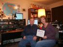 Dan Meier, KB9AX (left) and Cyndy Moriarty, K9CMM, with their 2008 RTTY Melee certificate.