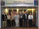 ARRL Emergency Preparedness and Response Manager, K2DCD (left), and Southeastern Division Director Greg Sarratt, W4OZK (second from right), were just two of the presenters at the 2009 National Hurricane Conference in Austin, Texas. [Julio Ripoll, WD4R, Photo]