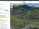Google Maps’ virtual flying machine traces your requests for travel direction.