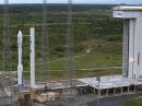 The new Vega rocket awaiting lift-off in Kourou, French Guiana.