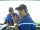 Donna, K4EMR, had just gotten over being "mike shy" the day before on 6m by being encouraged by husband Rob, K7EMR, (behind) became an HF phone junkie and made a whole slew of contacts in the stretch. "I want to upgrade!", was her response. 