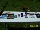 The info table provided non-hams with information they might want to help answer the question, "Why Amateur Radio?" The blocks were necessary as it got a bit breezy that day. Wind? in Wyoming? Never! 