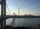 Sunrise over the George Washington Bridge overlooking the upper west side of New York City.