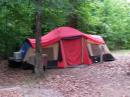 KF5MYP before the great flood. Wait, is that poison ivy behind the tent?