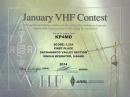 ARRL 2014 January VHF Contest Award