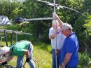 Setting up the tribander.