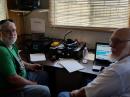 KF0HR and ND0CW at the radio desk.