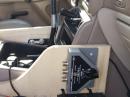 Some scroll sawed plywood provided a temporary fixture for the 6m switch and the KW radio.
