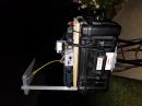 In this contest this setup was used by K6MI along with his own separate 24 GHz unit.  This is the oldest of the small stations designed to rest on a car seat with antennas aimed out the passenger window in place of a rooftop antenna stack.  It was built in 2011 and was first used on a rove in East Texas in 2012.  The Pelican-style case houses six transverters to cover 902 through 10 GHz with transceivers, a bandswitch and a Rubidium reference mounted on a piece of plywood.