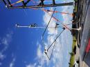 The large M2 Loop is for 6m.
The two smaller loops up higher is the dual 70cm loops by M2.