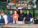 Norm-K3NJT, Doug-K3GTX, Sam, Jack-KC3APT, and Jeff-K3SLK underneath our club banner