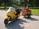 Packed up and ready to roll!

Everything I needed for the weekend fit either inside my motorcycle compartments, in the trailer or on the trailer.  I travel regularly across the USA.  I'm usually on 11 Meters as "Mellow Yellow" or on 146.52... NU9R.

Happy Trails!