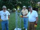 Mike, KI4TWB Gene, KI4EEY and Bob, KA4PKB beginning tower work.