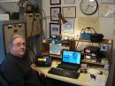 Photo of George, K5KG, at the QTH of Mark, N0UD in Dickinson, ND.  George went to ND to break the SS CW Low Power record that was set in 1992 by WB0O.

George Wagner, K5KG
