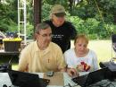 Tom, AA3TK and Marilyn, his XYL operate while Norm, K3NJT watches