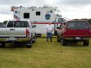 Whitey, K1VV, and Lyman, K1PE in front of the county comms van that was used for VHF