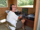 Greg, W1KM, makin' it happen at the CW station on Saturday afternoon