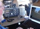 WA7MHB with his digital setup in the back of his Suburban